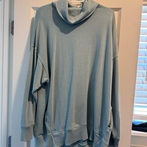 Aerie Blue Cowl Neck Sweatshirt